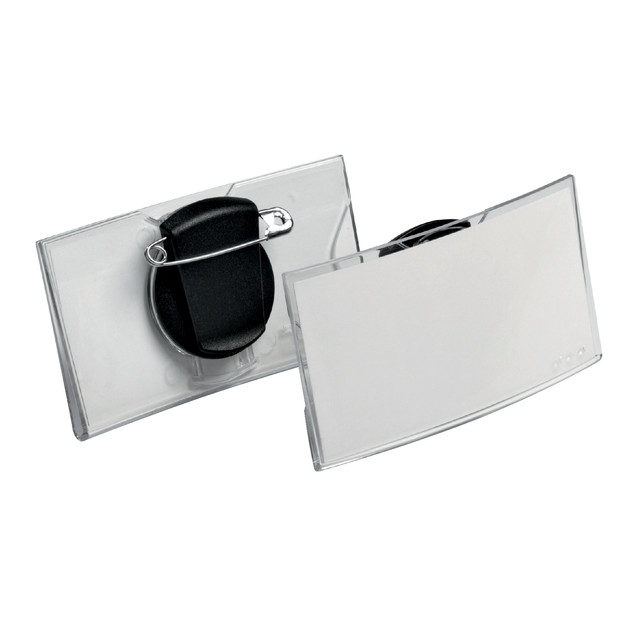 [812419] Badge Durable 8124 convex met combiklem 40x75mm