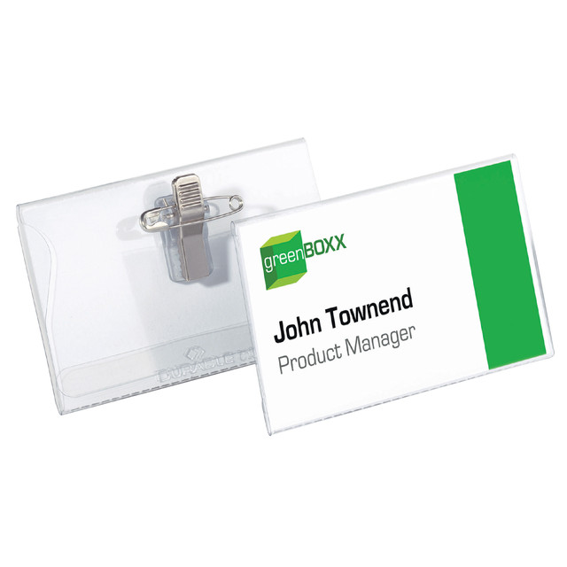 [810119] Badge Durable 8101 met combiklem 54x90mm