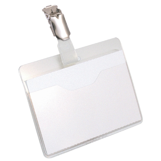 [810619] Badge Durable 8106 met clip liggend open 60x90mm