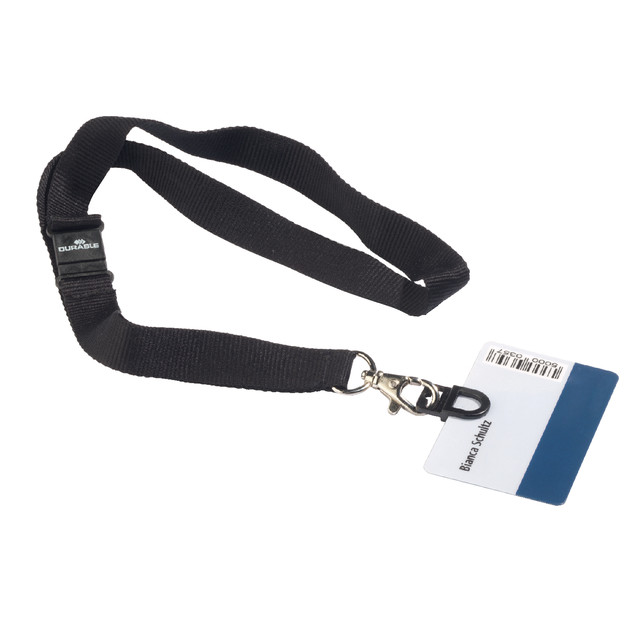 [818701] Textielkoord Durable 8187 met card fix zwart