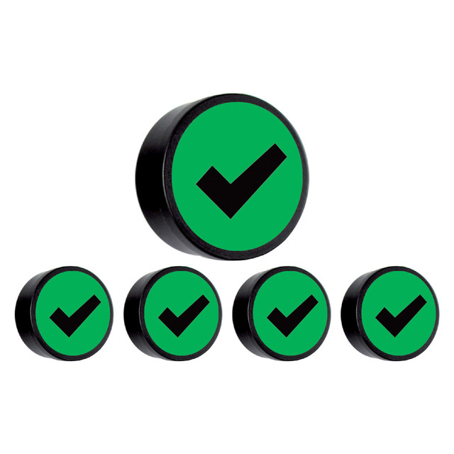 [14034.410] Magneet check 35mm groen 5 stuks