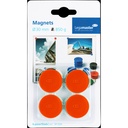 Magneet Legamaster 30mm 850gr rood 4 stuks