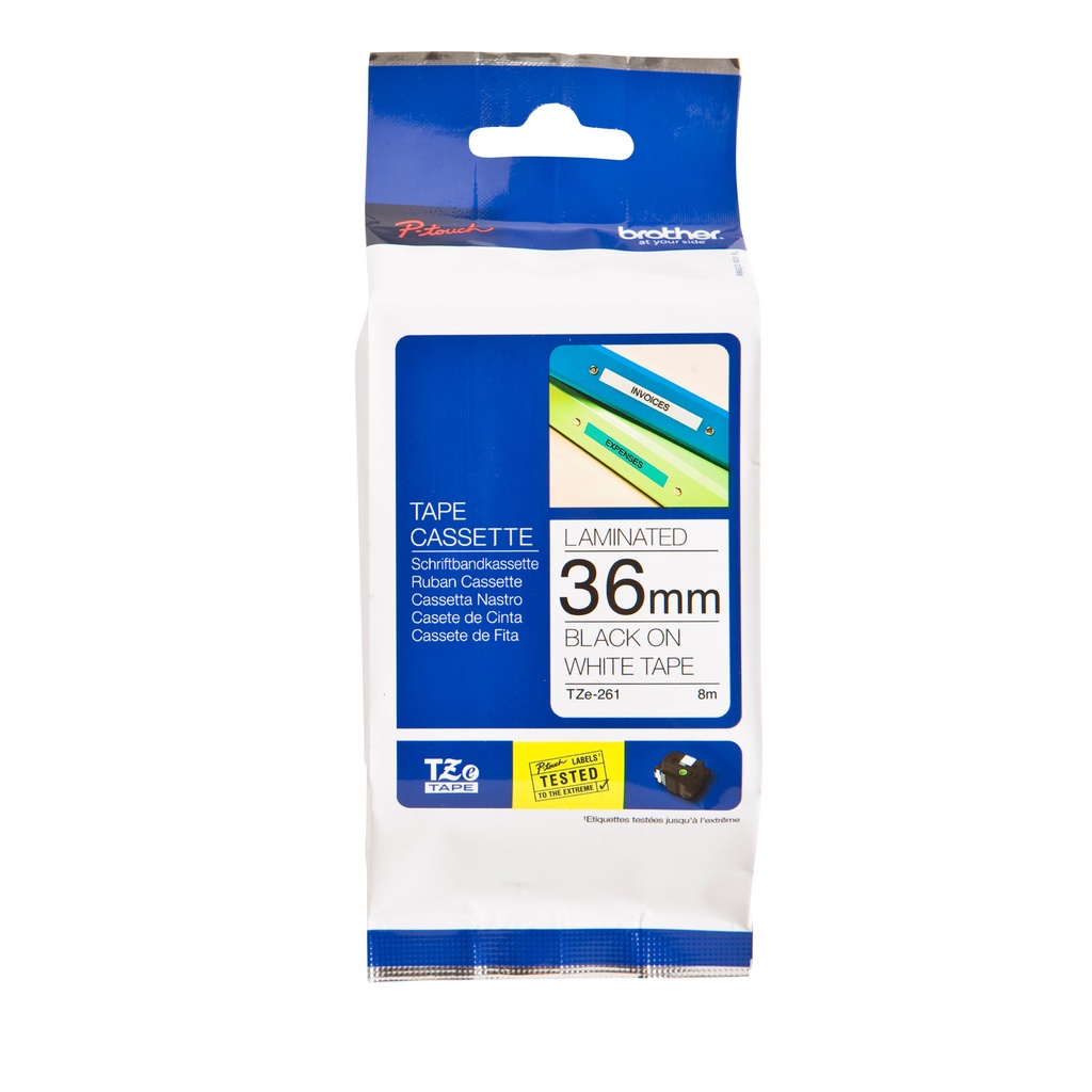 [TZE261] Labeltape Brother Ptouch TZe261 36mm wit