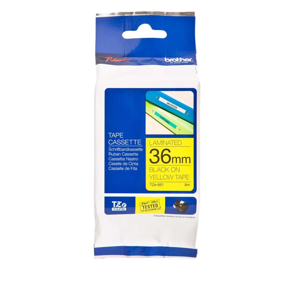 [TZE661] Labeltape Brother Ptouch TZe661 36mm geel