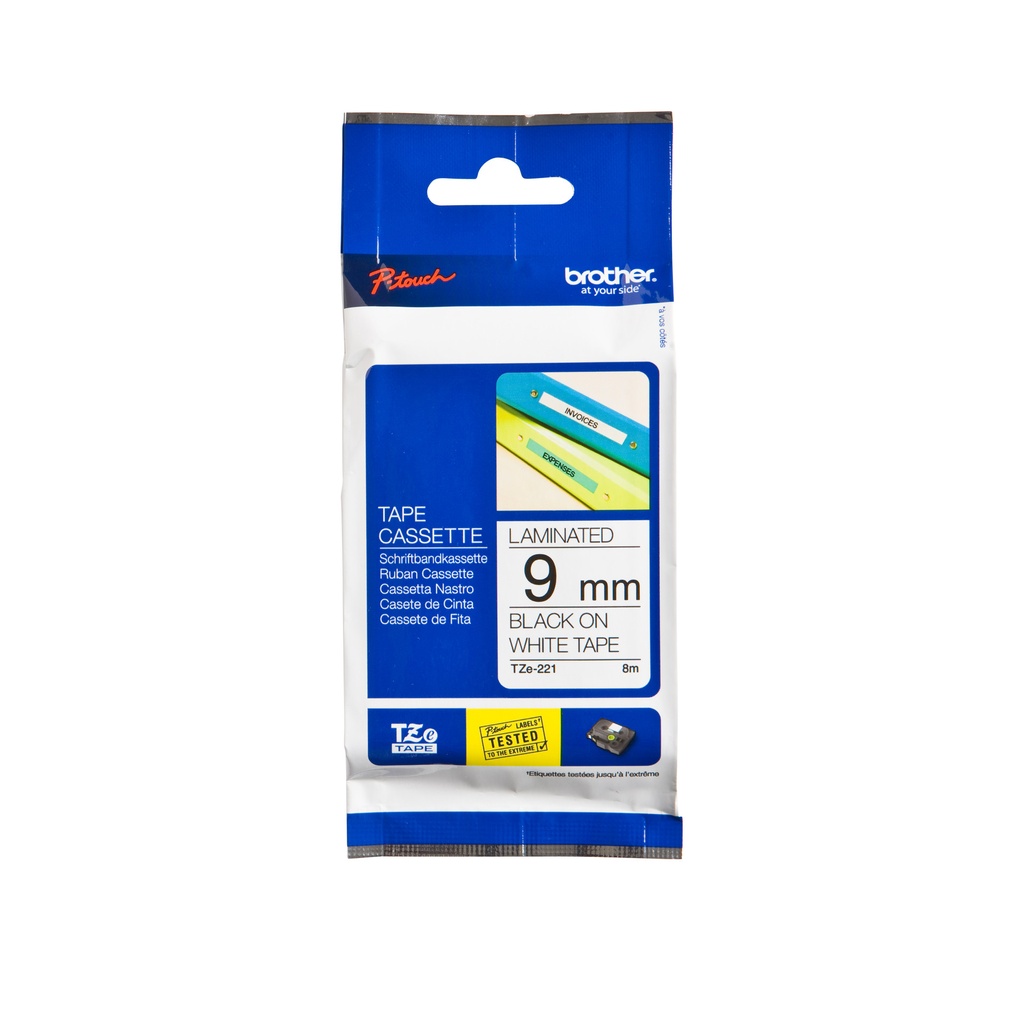 [TZE221] Labeltape Brother Ptouch TZe221 9mm wit
