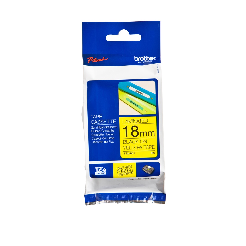 [TZE641] Labeltape Brother Ptouch TZe641 18mm geel