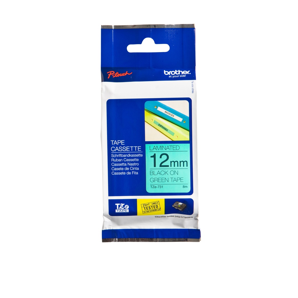 [TZE731] Labeltape Brother Ptouch TZe731 12mm groen