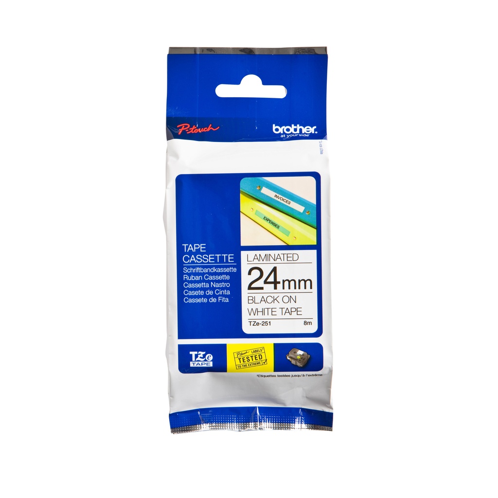 [TZE251] Labeltape Brother Ptouch TZe251 24mm wit