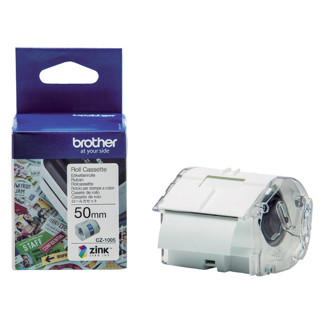 [CZ1005] Etiket Brother CZ1005 multifunctioneel 50mm 5m wit