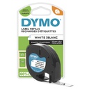 Labeltape Dymo LetraTag plastic 12mm wit
