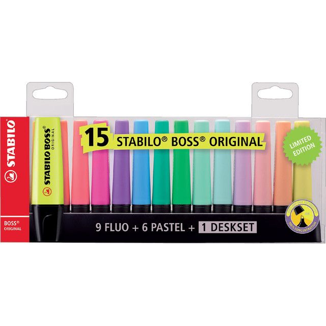 [7015-01-5] Markeerstift STABILO BOSS bureauset 70/15 15st ass