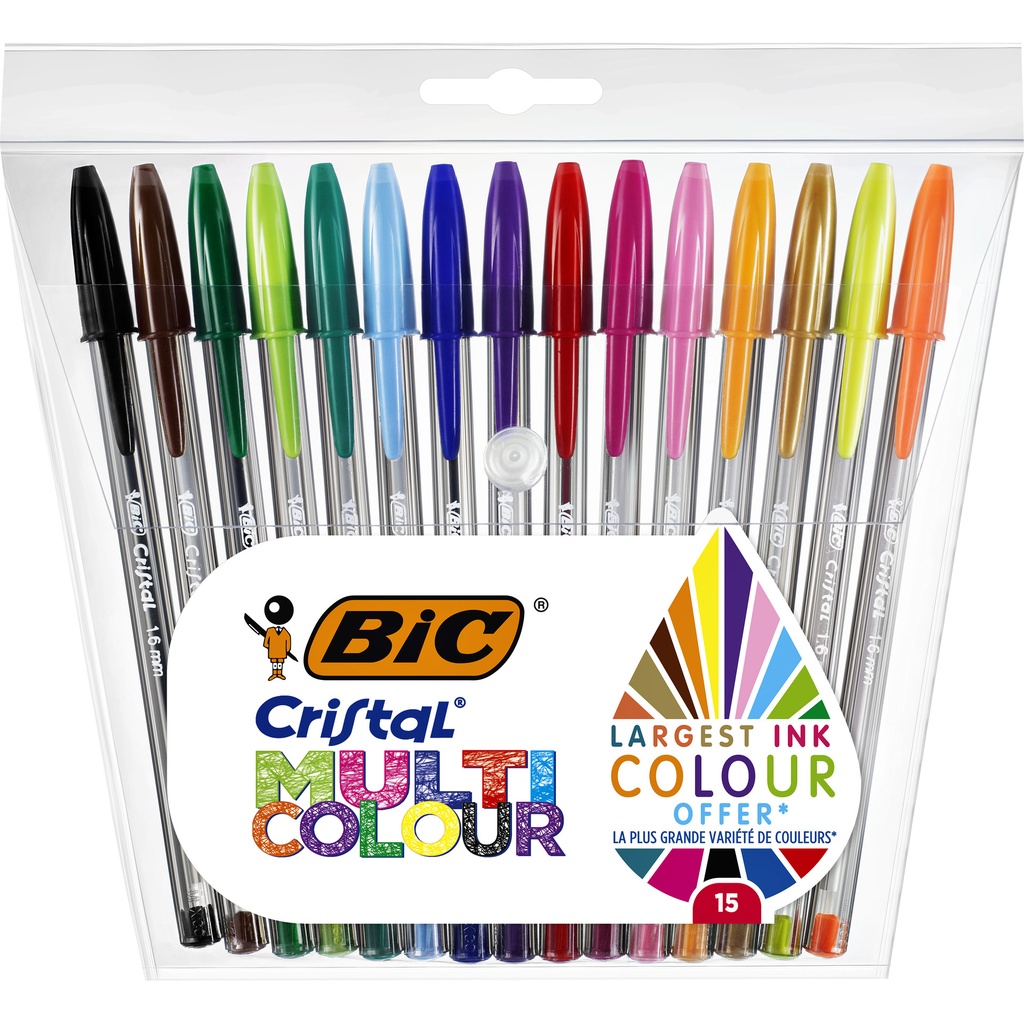 Balpen Bic Cristal multicolour L assorti