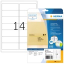 Etiket HERMA 8671 A4 99.1x38.1 folie transp mat