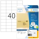 Etiket HERMA 4684 52.5x29.7mm A4 folie transp mat