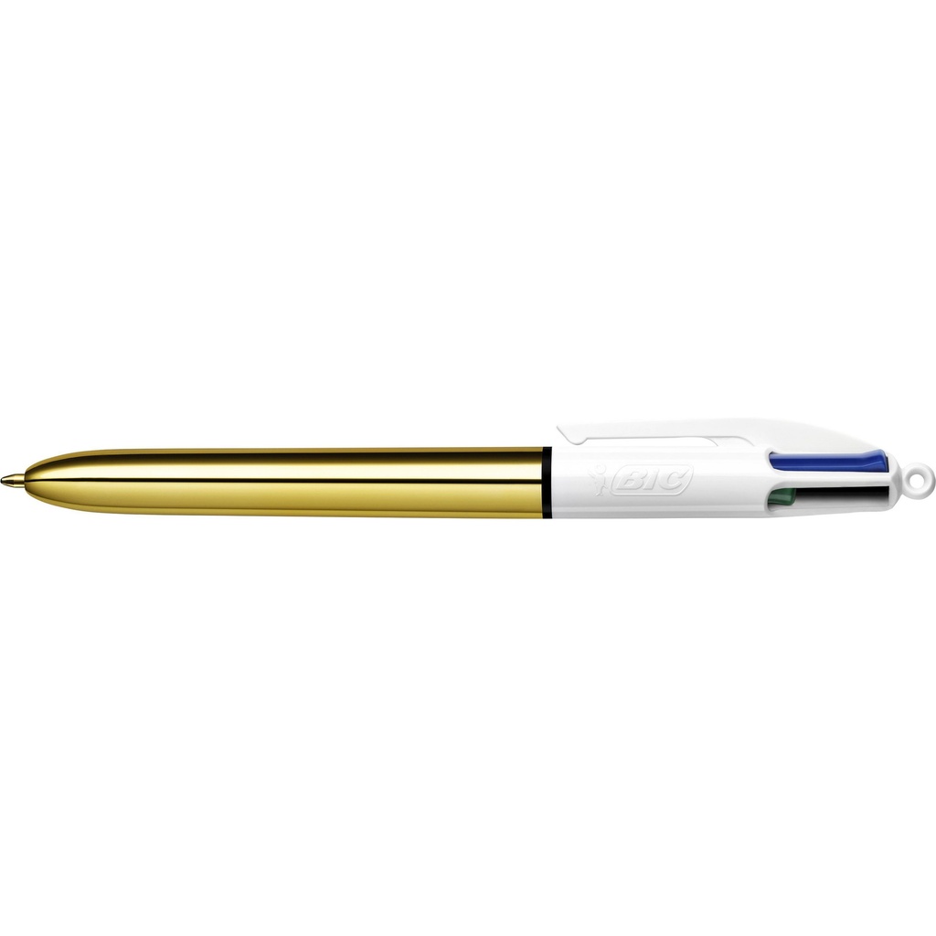 Balpen Bic 4kleuren shine M goud