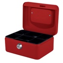Geldkist Quantore 150x115x80mm rood