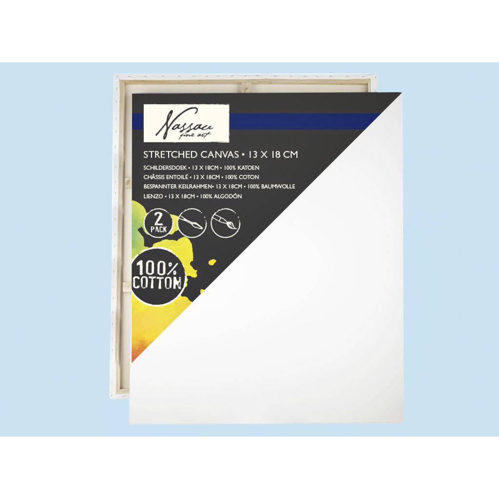 [AR1005/GE] Canvas Nassau fine art 13x18cm 100 procent katoen