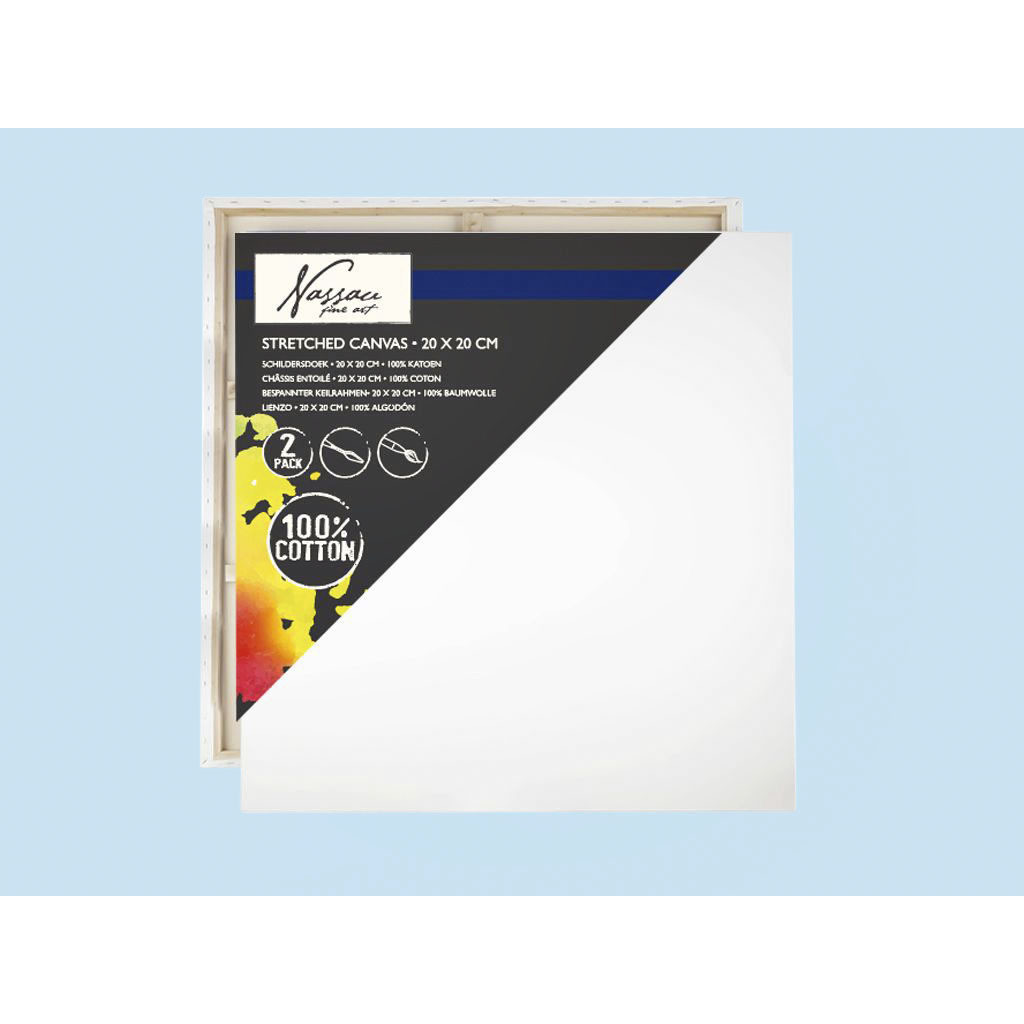 [AR1000/GE] Canvas Nassau fine art 20x20cm 100 procent katoen