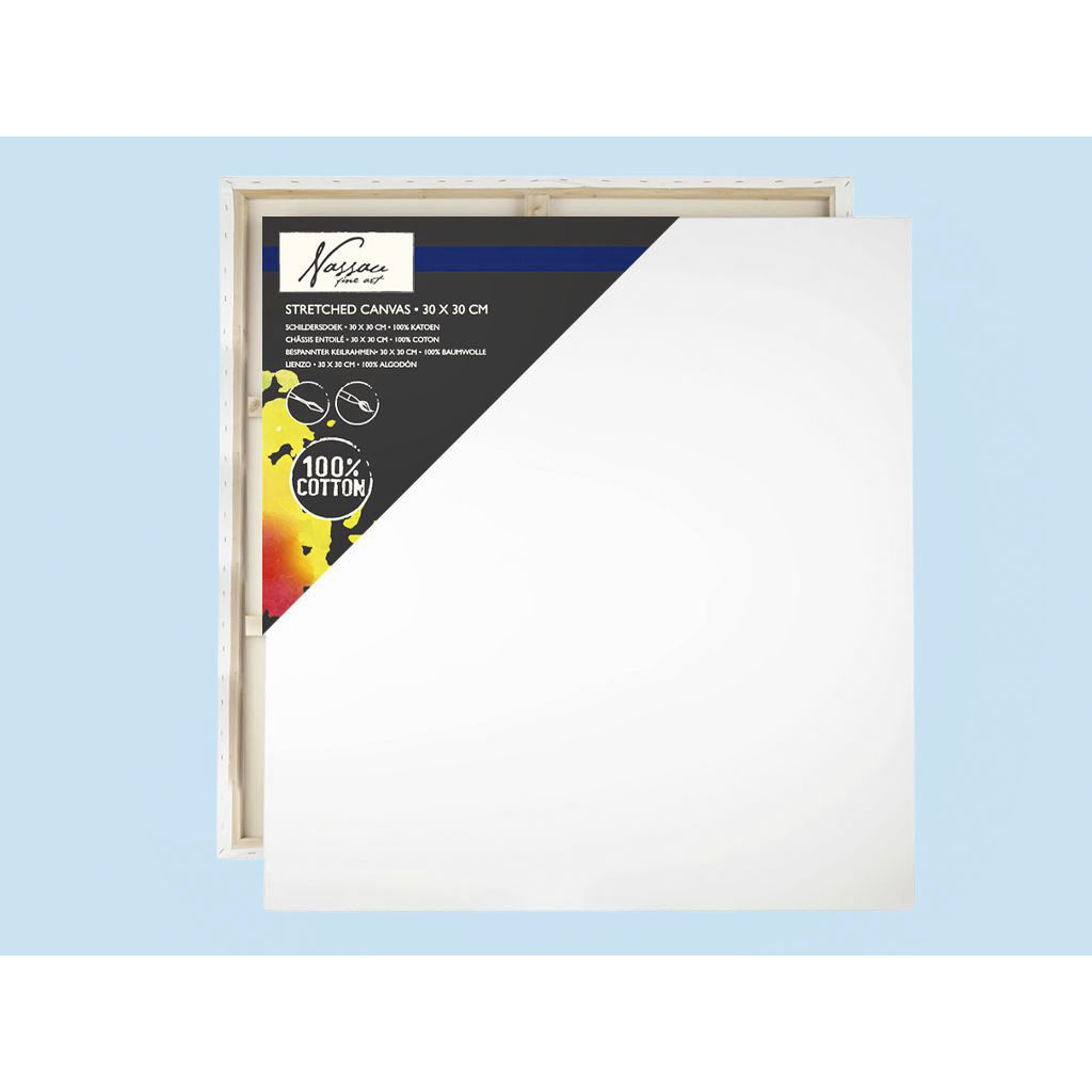 [AR1001/GE] Canvas Nassau fine art 30x30cm 100 procent katoen