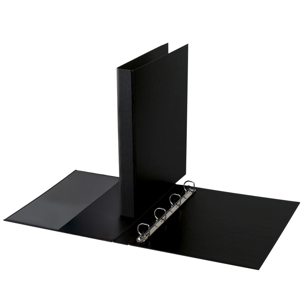[15061818] Ringband Quantore 4-rings A4 PP 20mm D-mech zwart