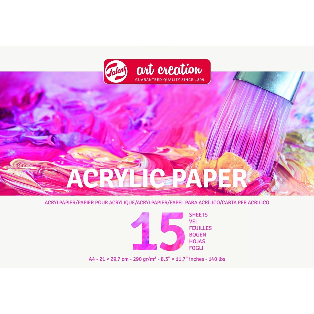 [9316002M] Acrylverfpapier Talens Art Creation A4 15vel 290gr