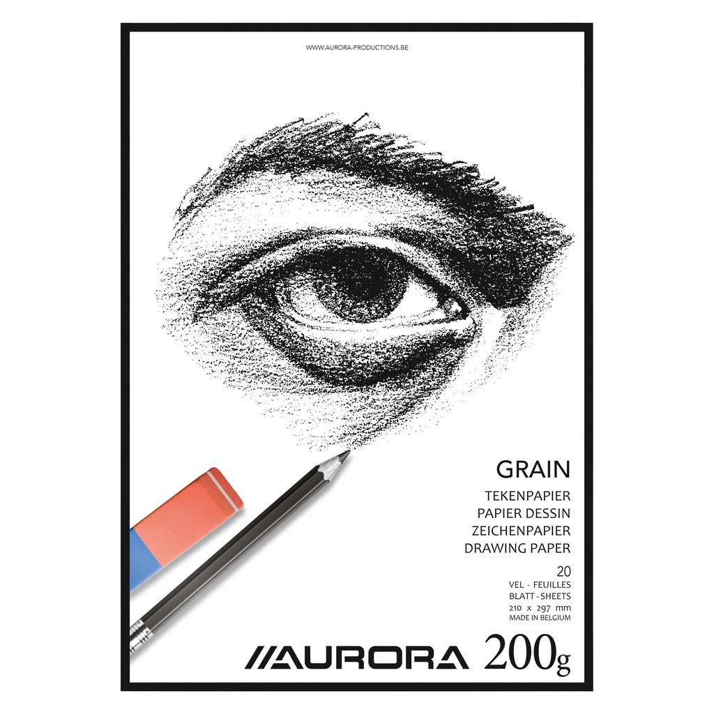 [BL11] Tekenblok Aurora A4 20 vel 200gr Grain