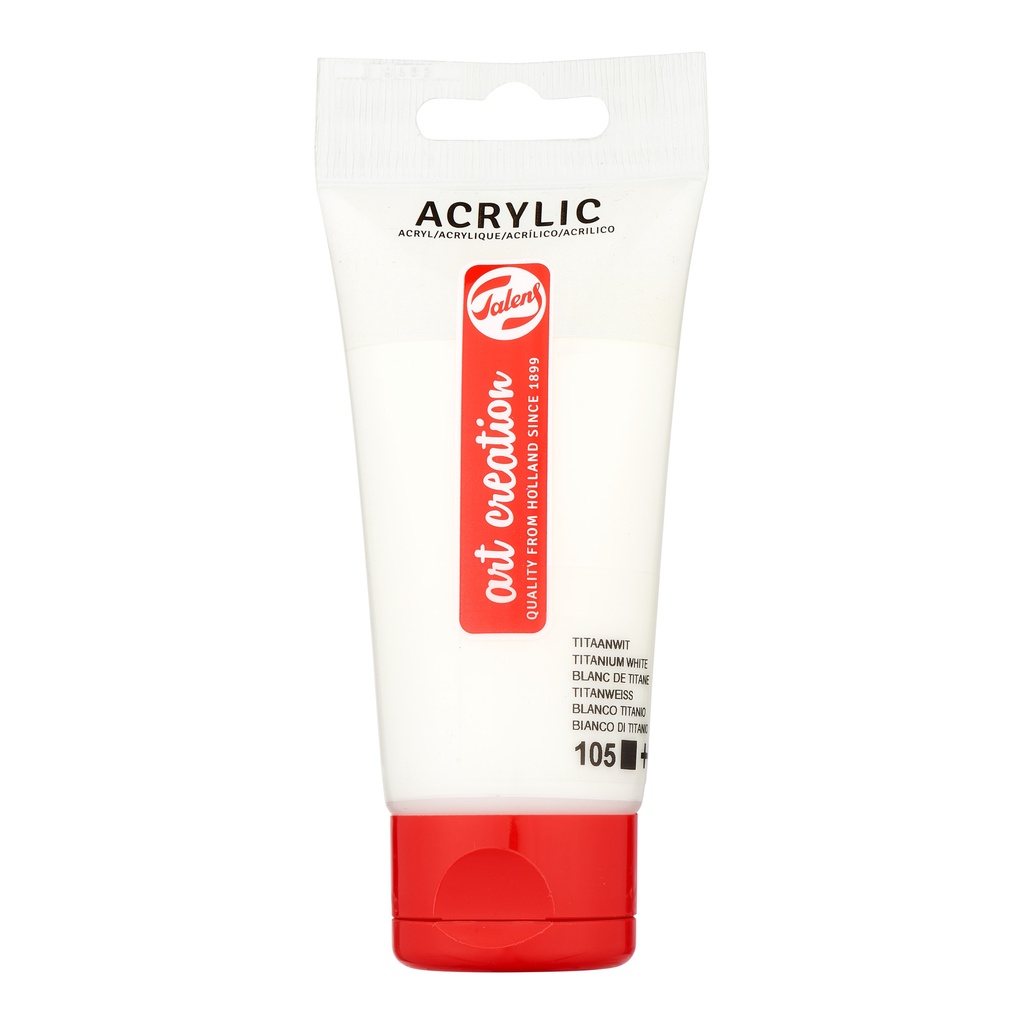 Acrylverf TAC 105 titaanwit tube 75ml