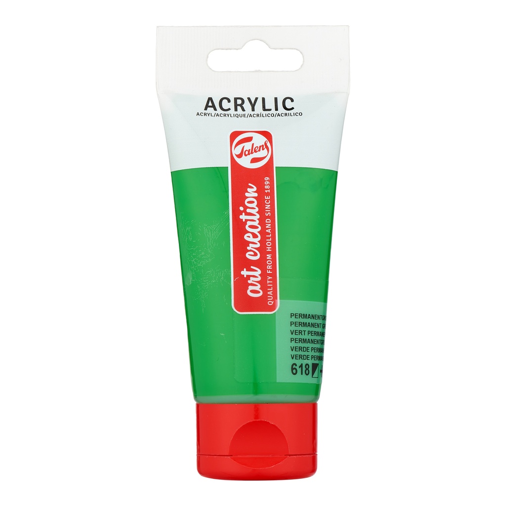 Acrylverf TAC 618 permanentgroen licht tube 75ml