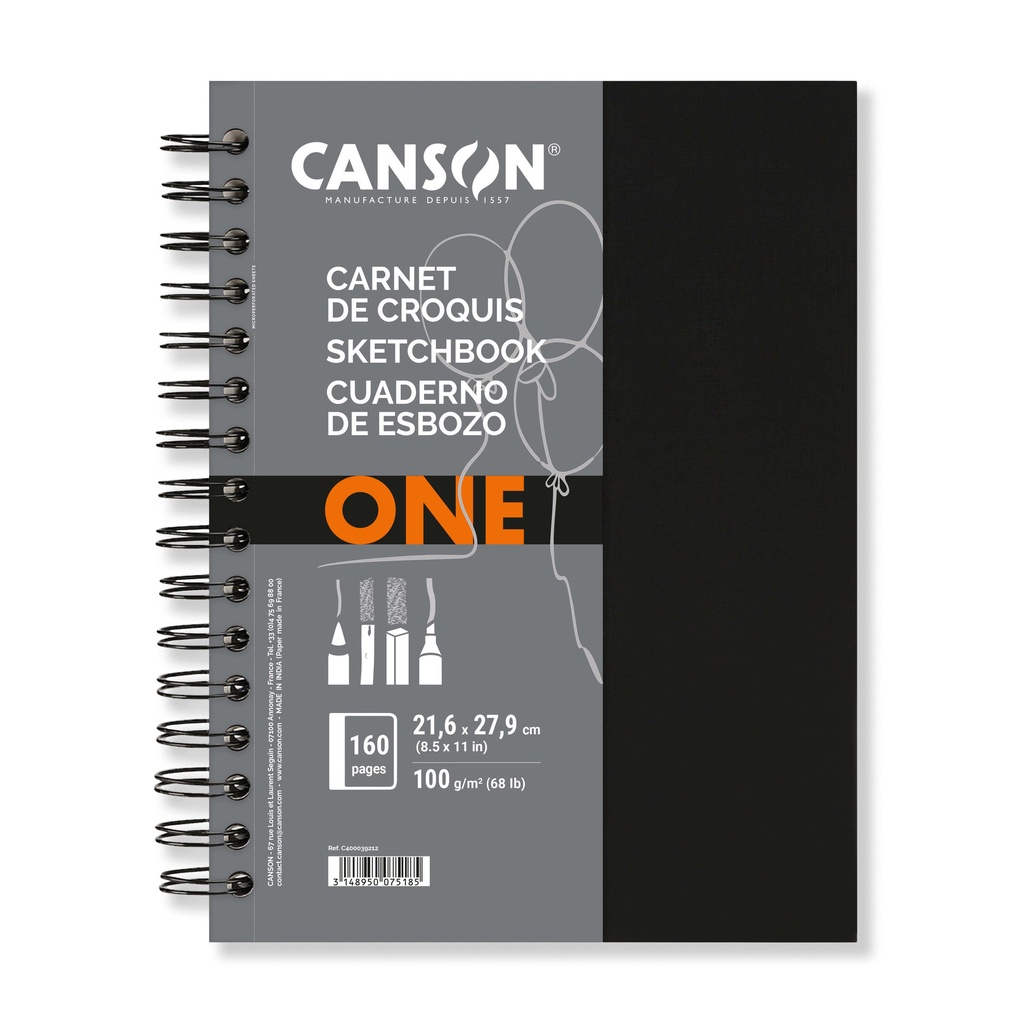 [C400039212] Schetsboek Canson Art Book One 100gr 216x279mm wit