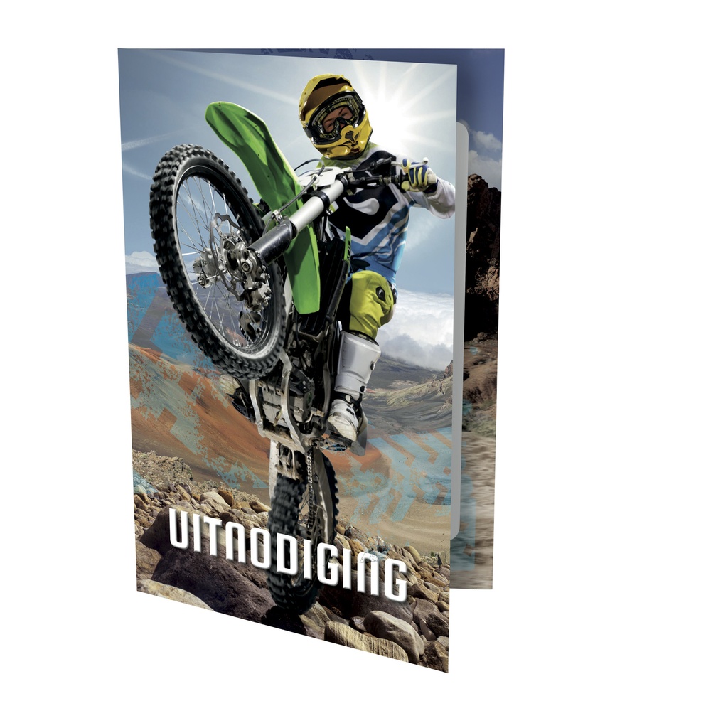 [8712048316600] Uitnodiging Motorcross 9x14cm