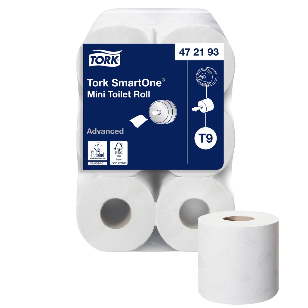 [472193] Toiletpapier Tork T9 Advanced 2laags 112m wit