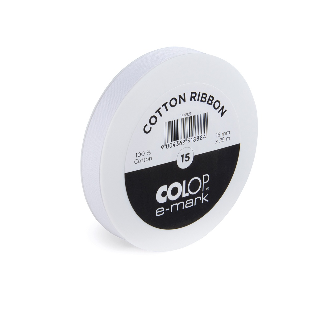 [154921] Lint Colop Emark 15mmx25m wit