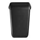 Afvalbak Quartzline open inworp 43 liter zwart
