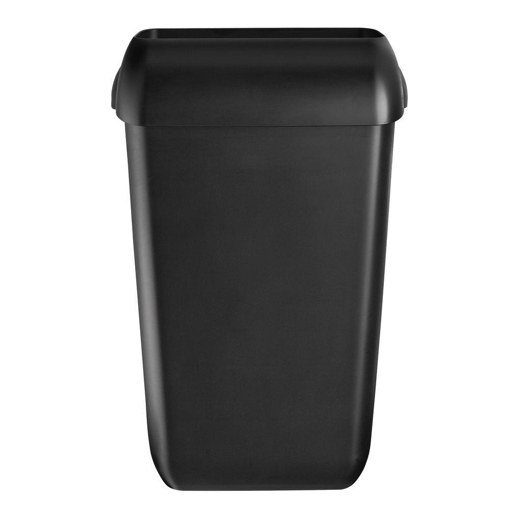 Afvalbak Quartzline open inworp 23 liter zwart