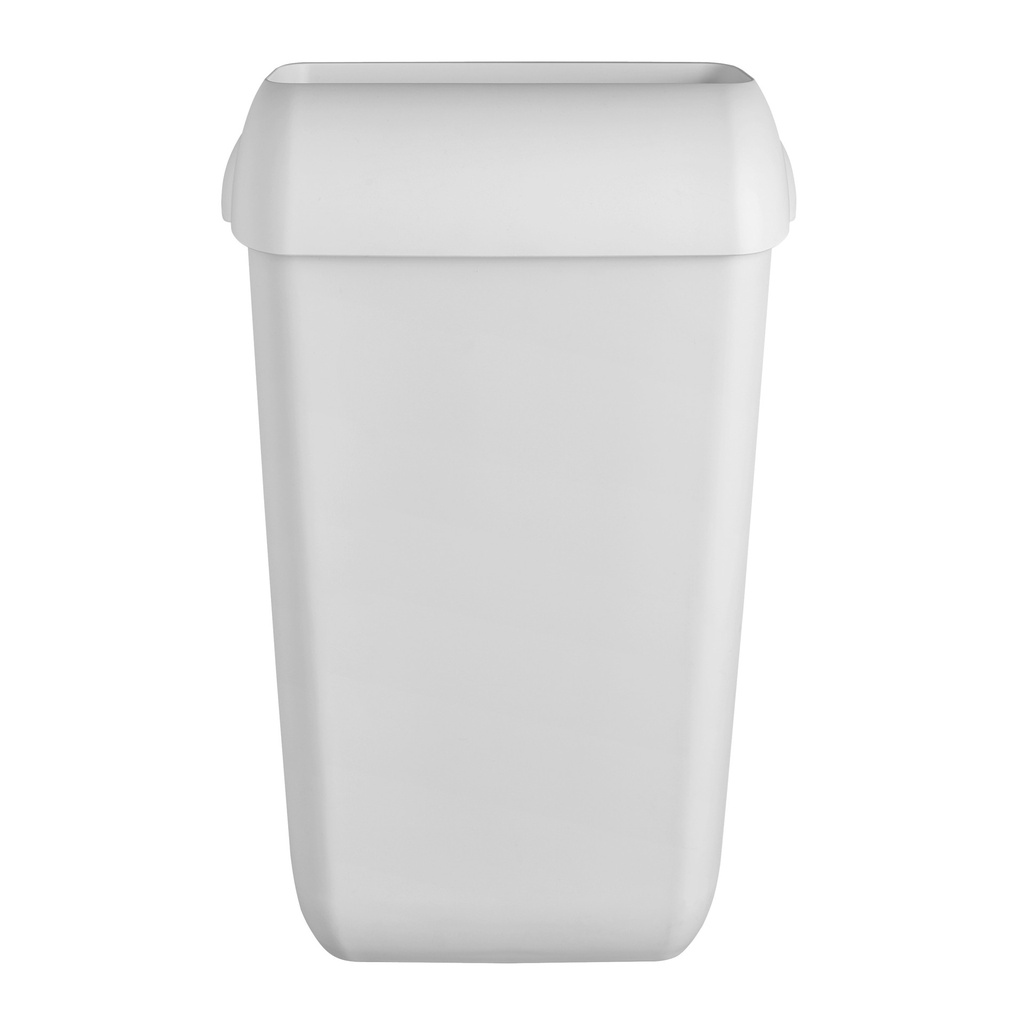 Afvalbak Quartzline open inworp 23 liter wit