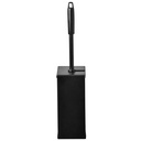 Toiletborstelset Quartzline rvs zwart