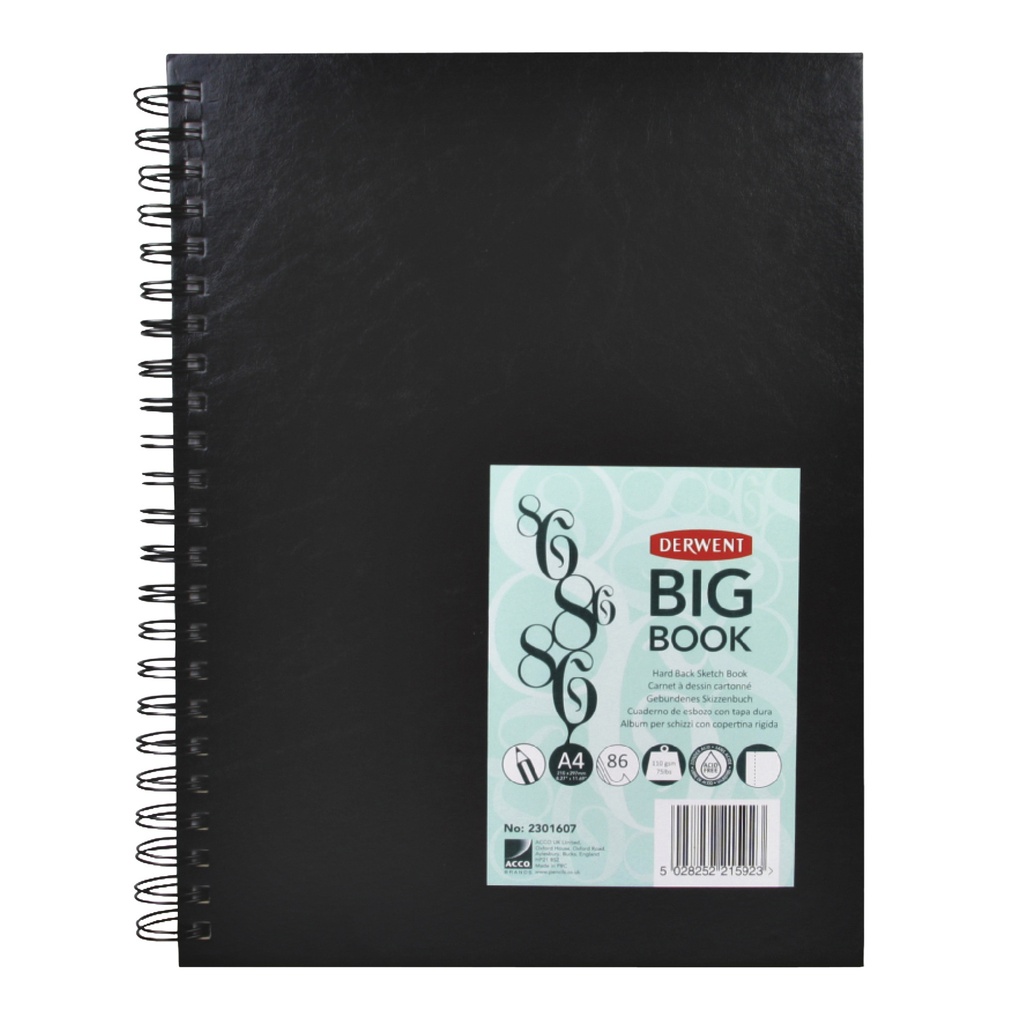[2301607] Schetsboek Derwent big book A4 harde kaft