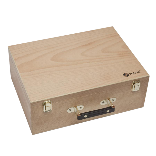 Pastelkist Conda hout 4 trays 35 x 26 cm
