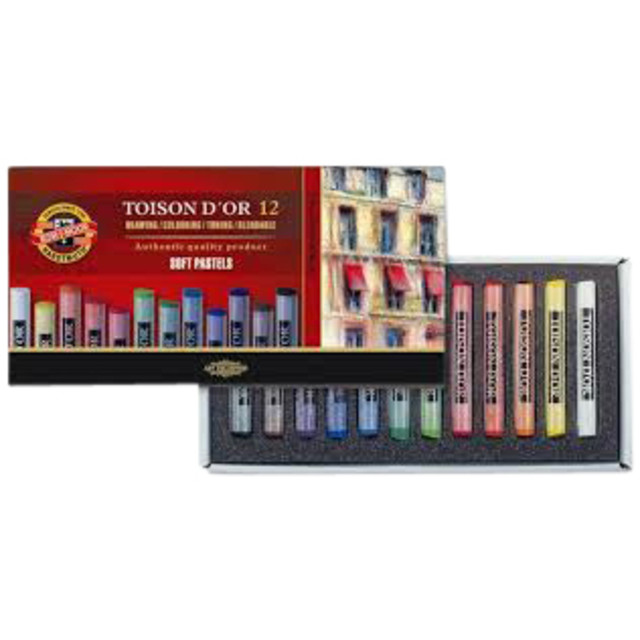 [8512012005KS] Pastelkrijt Koh I Noor Toison 8512 rond 12st ass