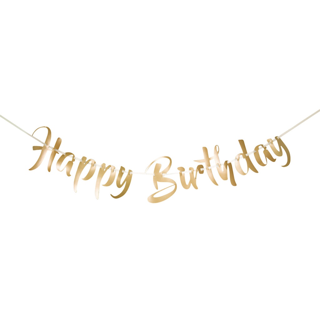 [65186] Letterslinger Happy Birthday goud