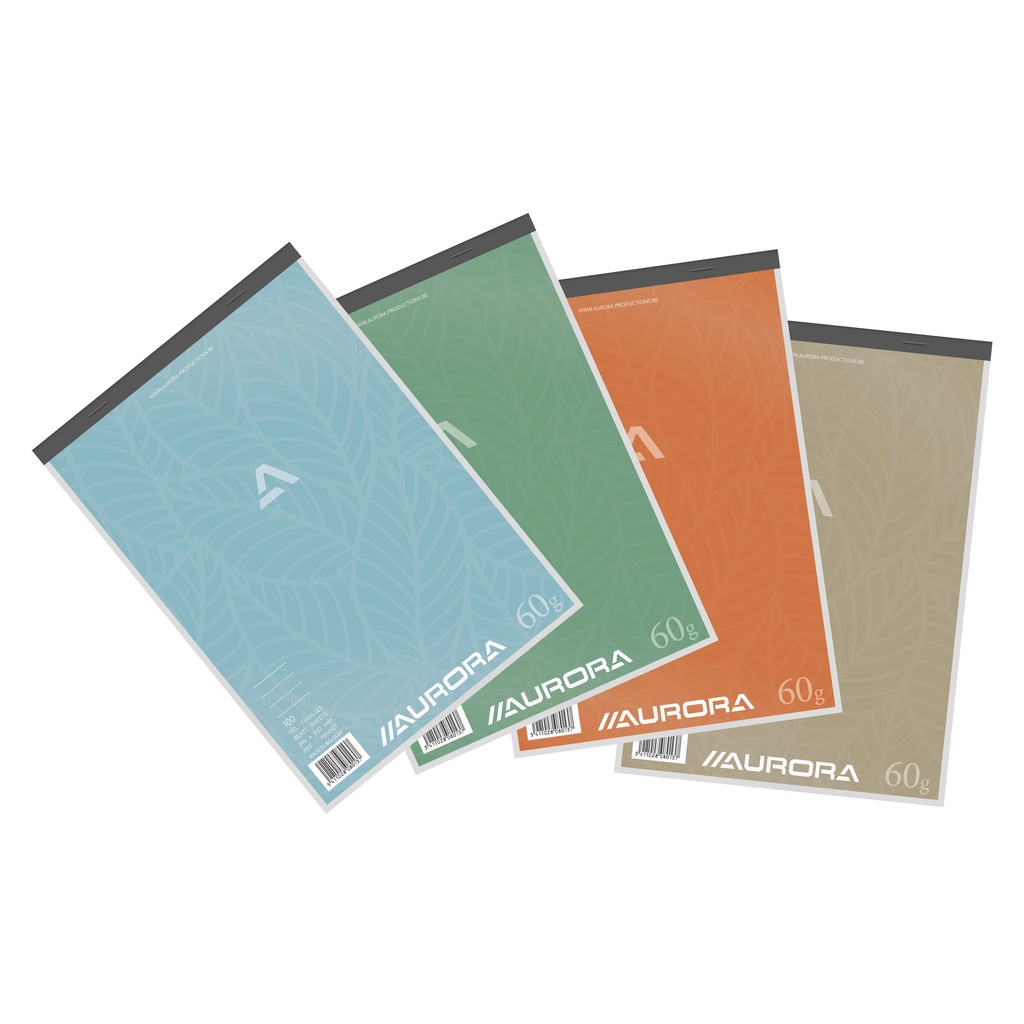 [2900GT] Schrijfblok Aurora A4 lijn 100vel 60gr assorti