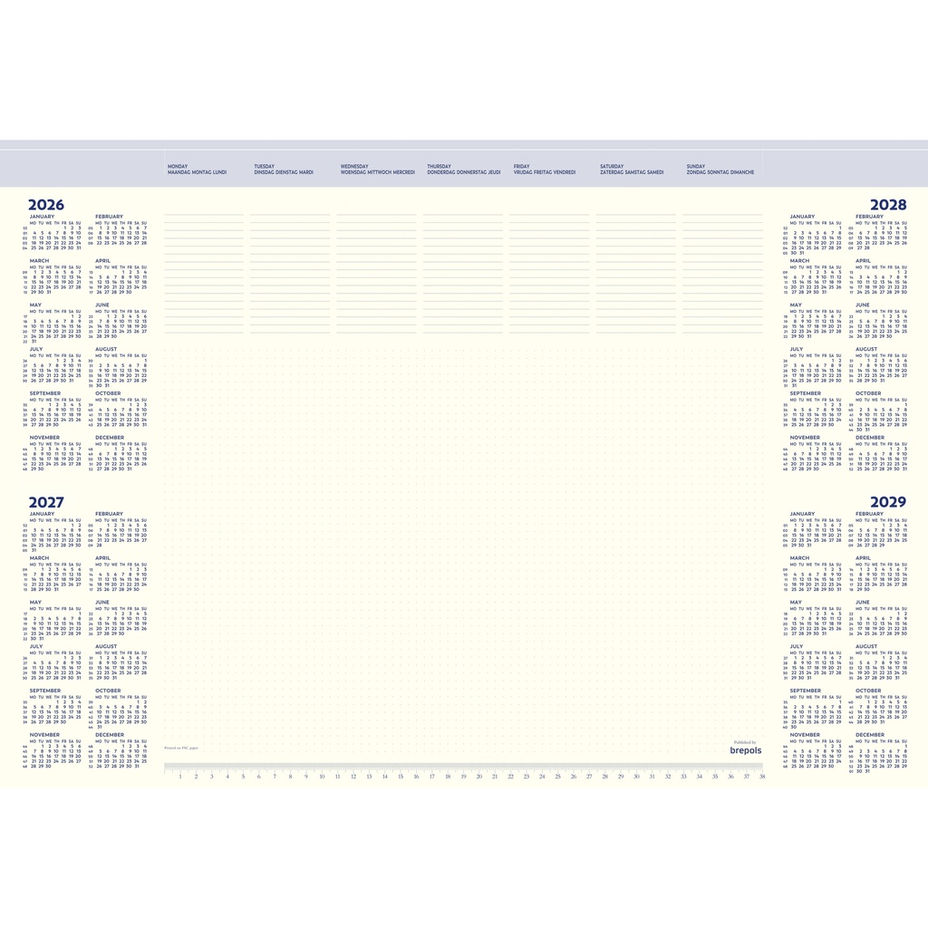 [1.041.9900.00.6.0] Onderlegblk27 Brepols Office Mate 7d/1p 41.2x59cm