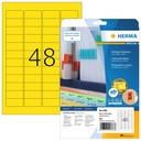 Etiket HERMA 4366 A4 45.7x21.2mm verwijderb geel
