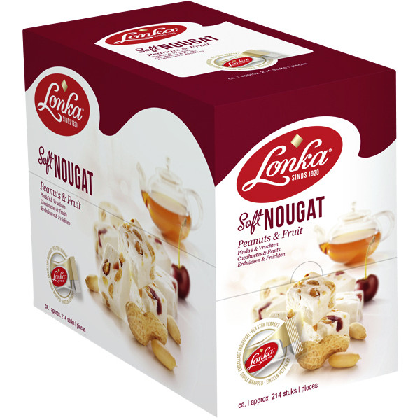 [36419] Nougat Lonka pinda vrucht doos 214 stuks