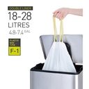 Afvalzak EKO MDPE type F1 trekb 49x68cm 18-28L wit