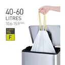 Afvalzak EKO MDPE type F trekb 64x75cm 40-60L wit