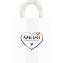 Tas Folia kraft 110gr 18x21x8cm 20 stuks wit