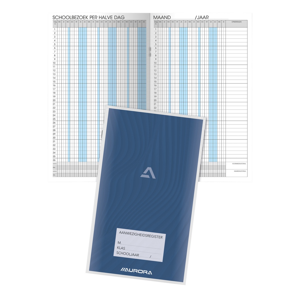 Aanwezigheidsreg Aurora 155x260mm Ned 56pag