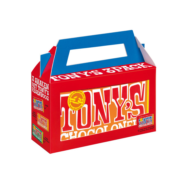 [NLRGRPC3] Chocolade Tony Chocolonely Rainbowpck 3 repen