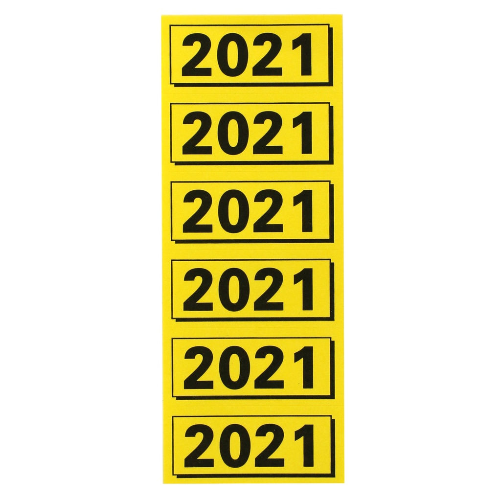[400142400] Rugetiket Elba 2021 geel met zwarte opdruk 120st